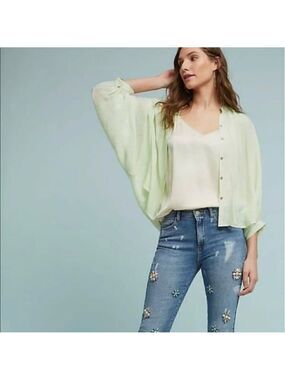Anthropologie Maeve Bryanna Sheer Dolman Top